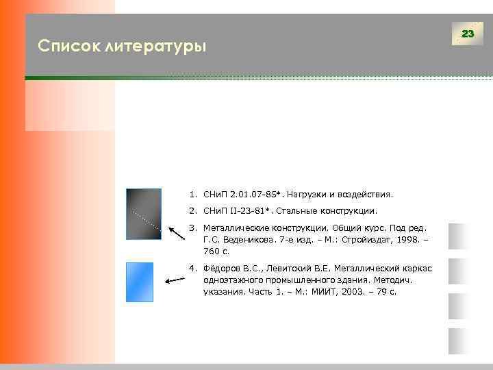      23 Список литературы    1. СНи.