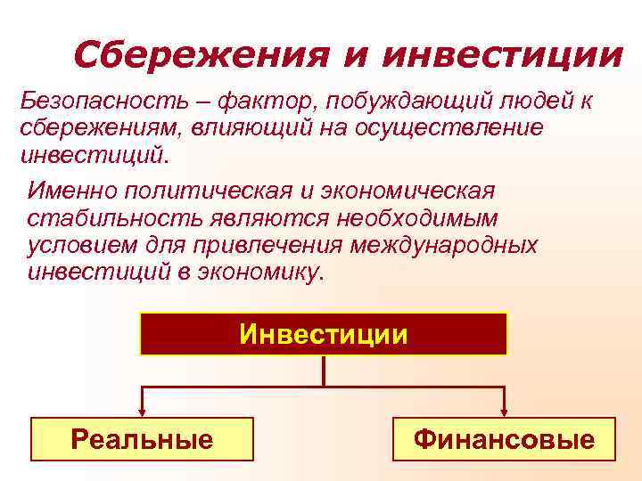 Факторы влияющие на сбережения