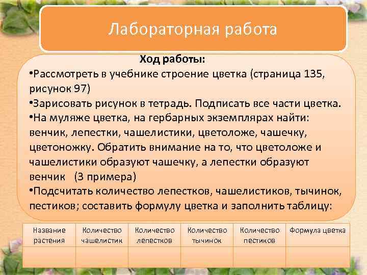     Лабораторная работа     Ход работы:  •