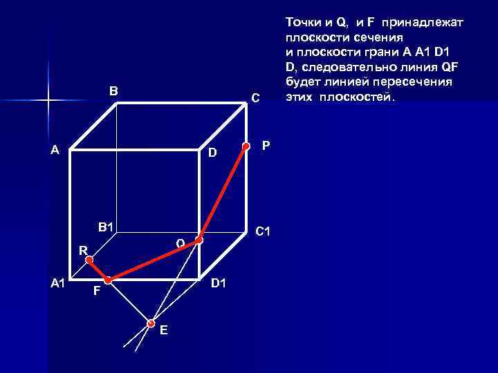        Точки и Q, и F принадлежат 
