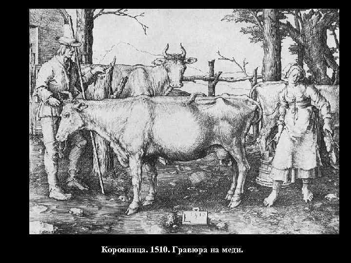 Коровница. 1510. Гравюра на меди. 