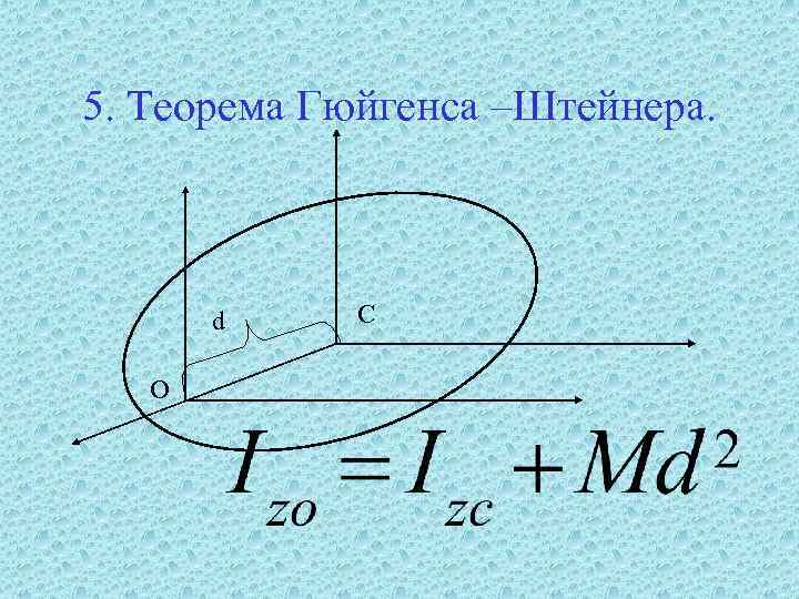 5. Теорема Гюйгенса –Штейнера.  d С О 