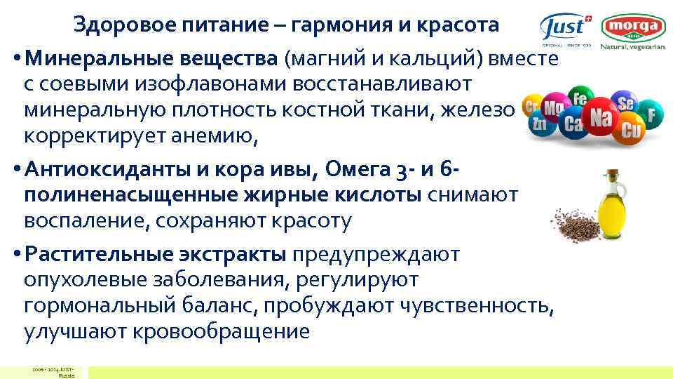 Здоровое питание – гармония и красота • Минеральные вещества (магний и кальций) Здоровое питание – гармония и красота • Минеральные вещества (магний и кальций)
