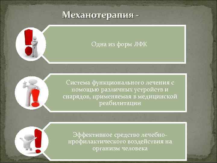 Механотерапия -   Одна из форм ЛФК Система функционального лечения с  помощью