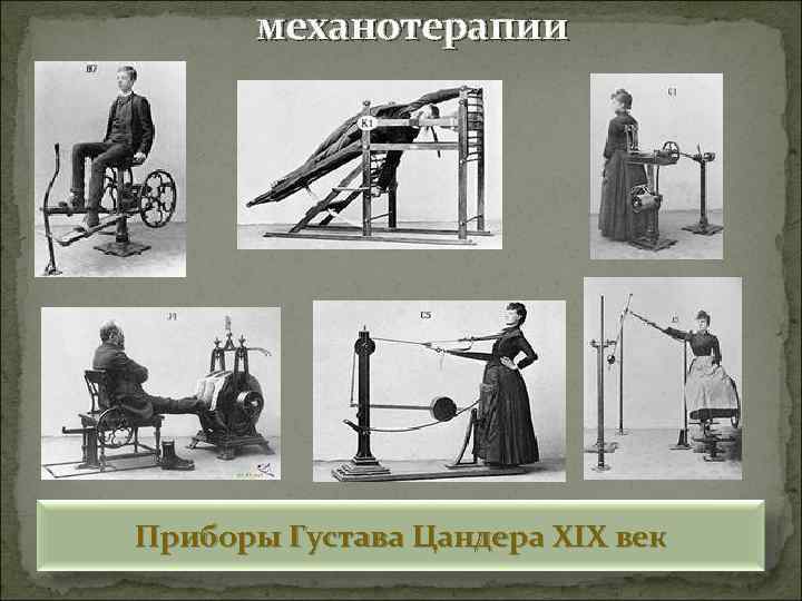   механотерапии Приборы Густава Цандера XIX век 