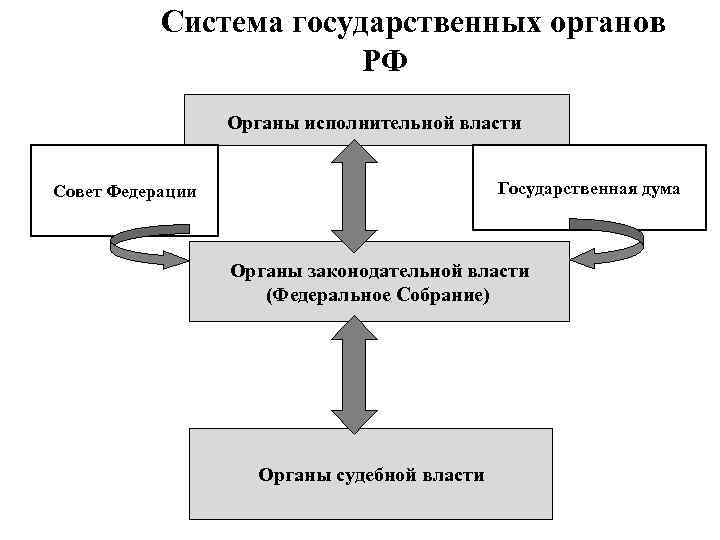   Система государственных органов     РФ    Органы