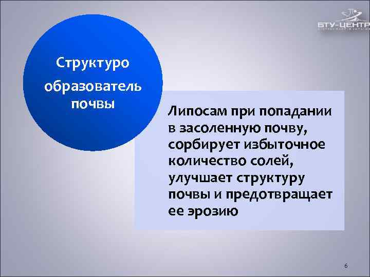 Структуро образователь почвы Липосам при попадании в засоленную Структуро образователь почвы Липосам при попадании в засоленную