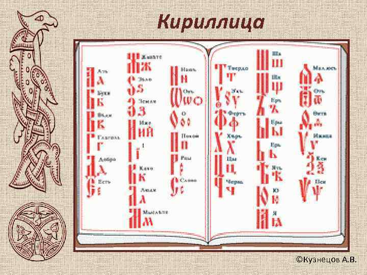 Кириллица   ©Кузнецов А. В. 