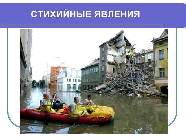 СТИХИЙНЫЕ ЯВЛЕНИЯ 