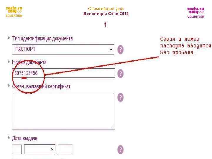  Олимпийский урок Волонтеры Сочи 2014   13 