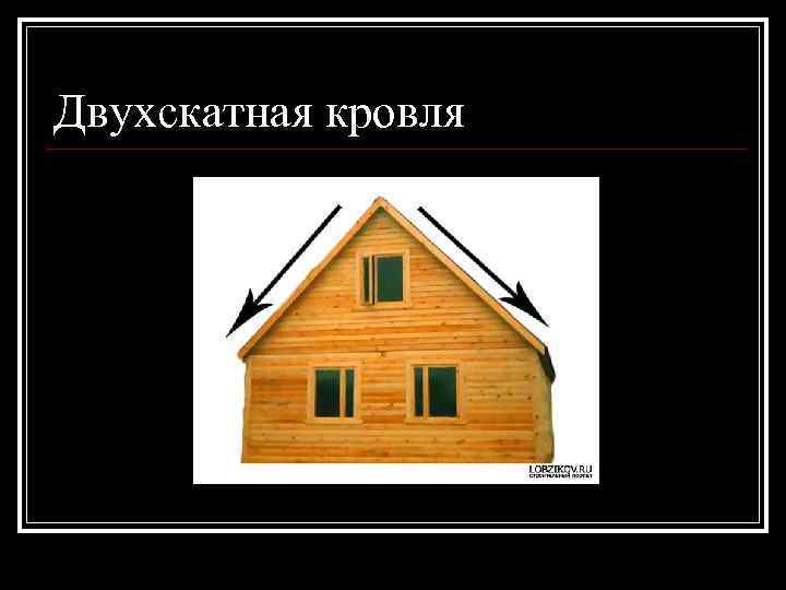 Двухскатная кровля 
