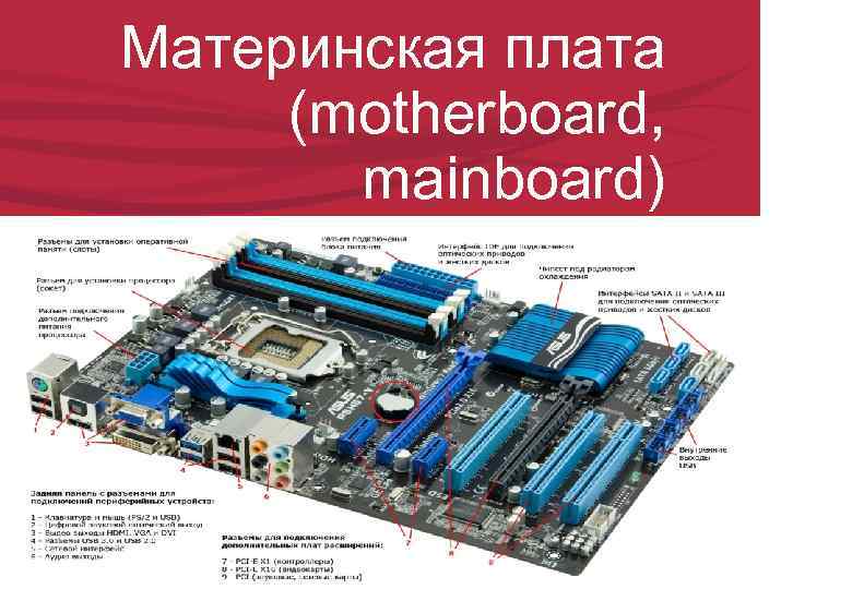 Материнская плата (motherboard,   mainboard) 