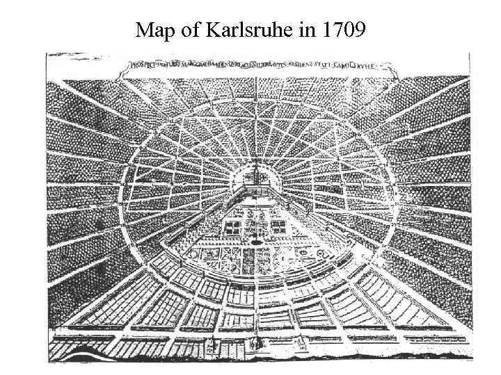 Map of Karlsruhe in 1709 