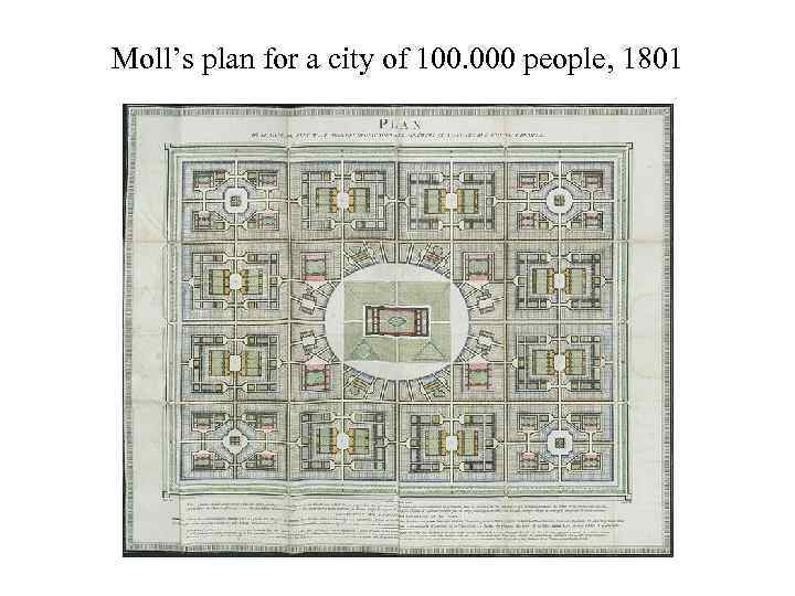 Moll’s plan for a city of 100. 000 people, 1801 