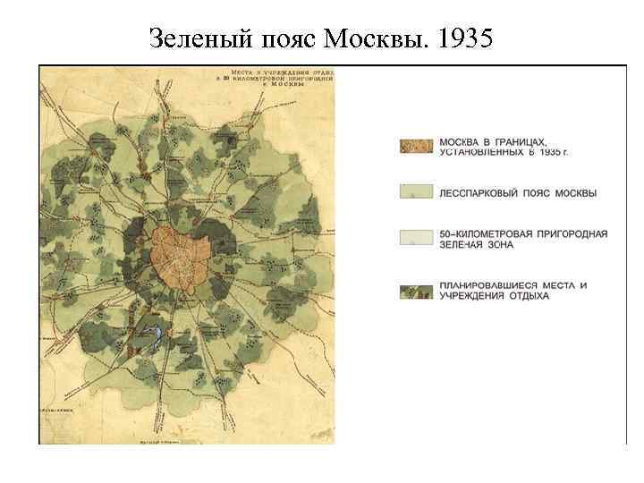 Зеленый пояс Москвы. 1935 