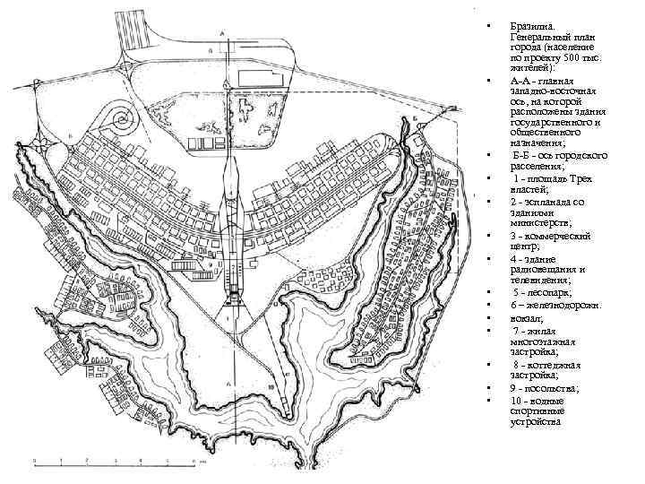  • • • • Бразилиа. Генеральный план города (население по проекту 500 тыс.