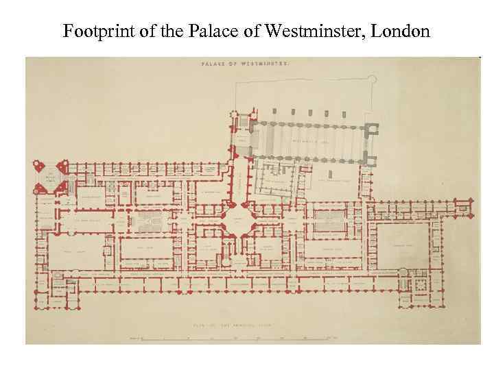 Footprint of the Palace of Westminster, London 