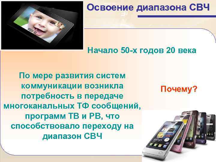    Освоение диапазона СВЧ     Начало 50 -х годов