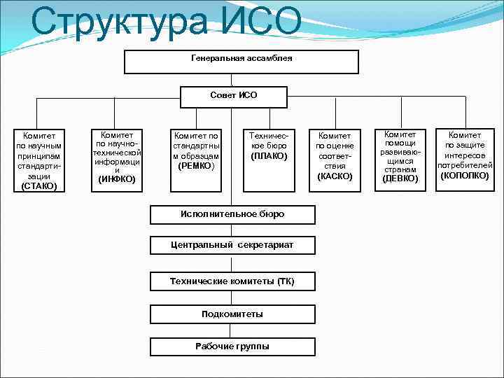 Структура ИСО Генеральная ассамблея Структура ИСО Генеральная ассамблея