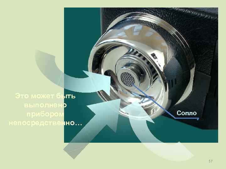  Это может быть  выполнено прибором  Сопло непосредственно…    