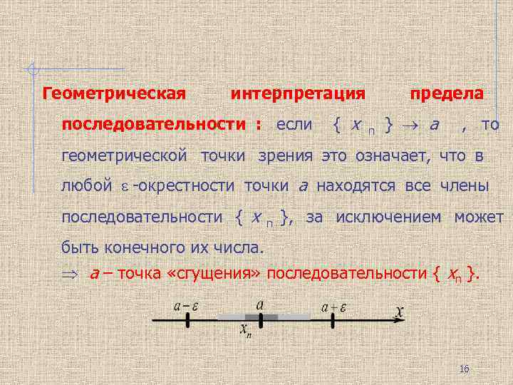 Понятие последовательности