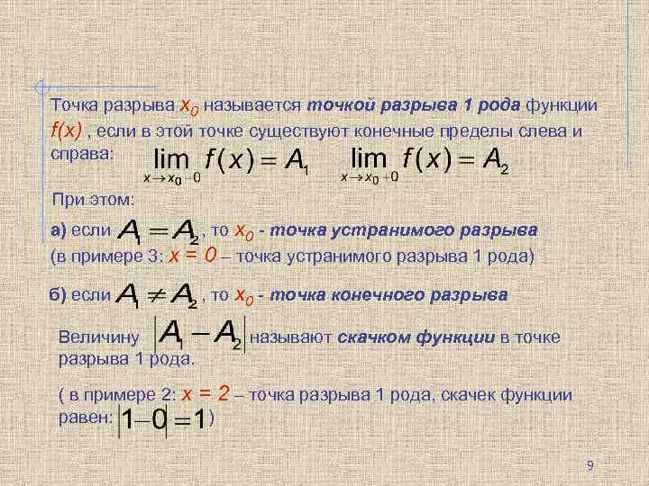 Задана функция y f x найти точки разрыва функции если существуют сделать чертеж