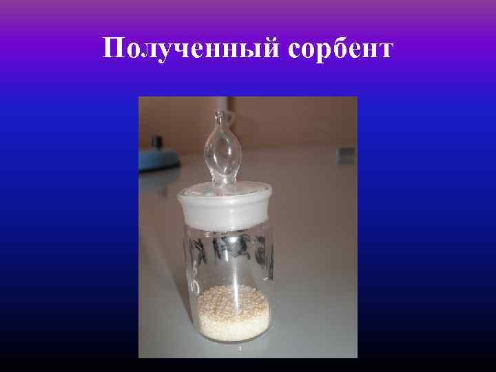 Полученный сорбент 
