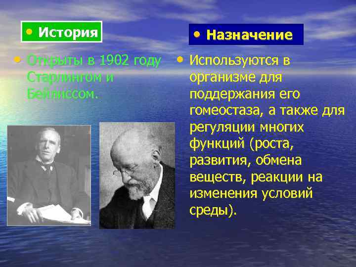  • История    • Назначение • Открыты в 1902 году •