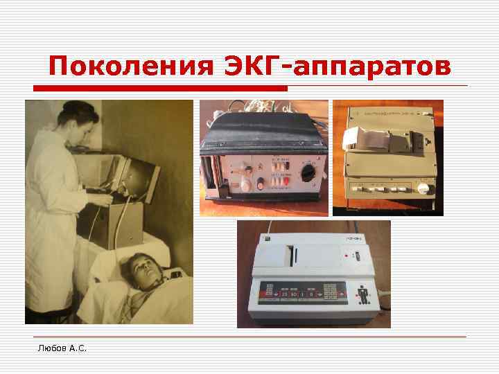  Поколения ЭКГ-аппаратов Любов А. С. 