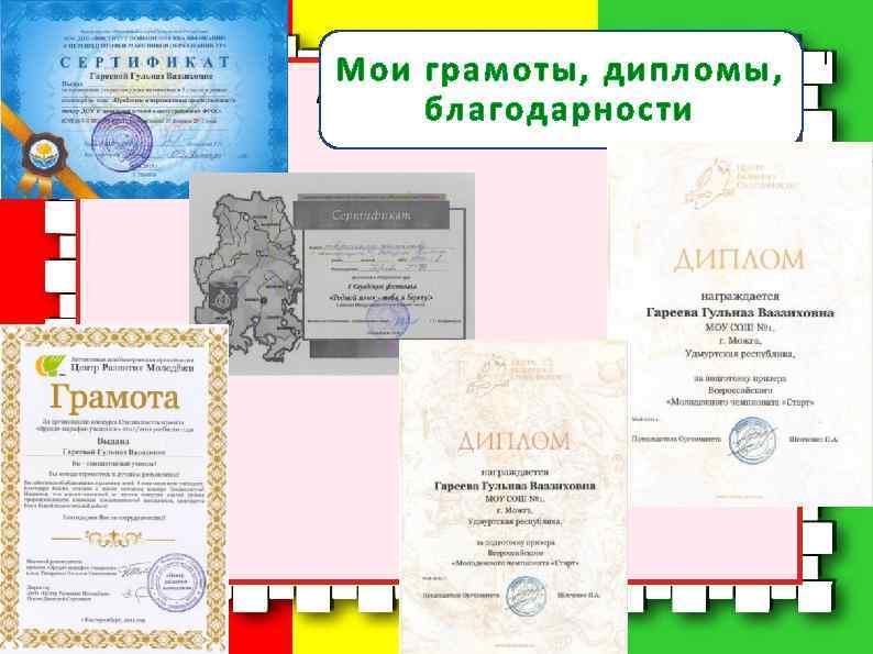 Мои грамоты, дипломы, благодарности 