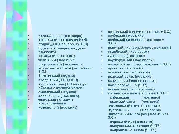        •  не зван. . ый в