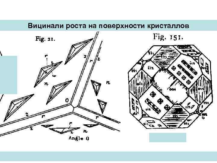 Вицинали роста на поверхности кристаллов 