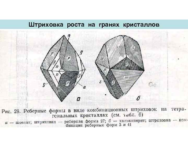 Штриховка роста на гранях кристаллов 