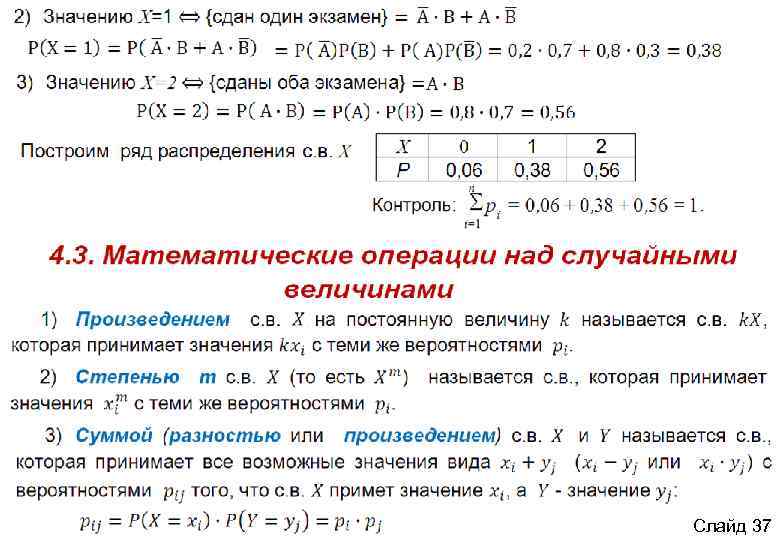 Случайное произведение случайного. Операции над дискретными случайными величинами. Математические операции над случайными величинами. Арифметические операции над случайными величинами. Операции над независимыми случайными величинами.