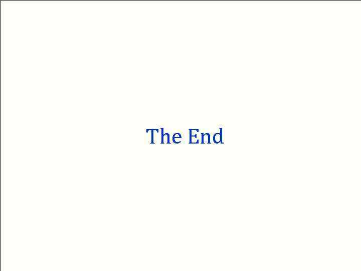 The End 
