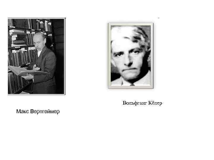    Вольфганг Кёлер Макс Вертгеймер 