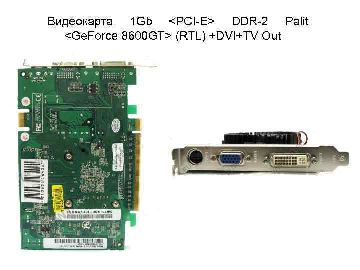 Видеокарта 1 Gb <PCI-E> DDR-2 Palit  <Ge. Force 8600 GT> (RTL) +DVI+TV Out