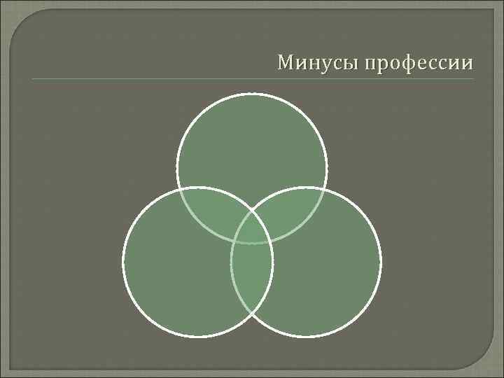 Минусы профессии 