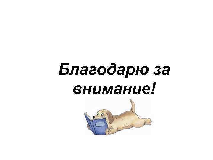 Благодарю за внимание! 