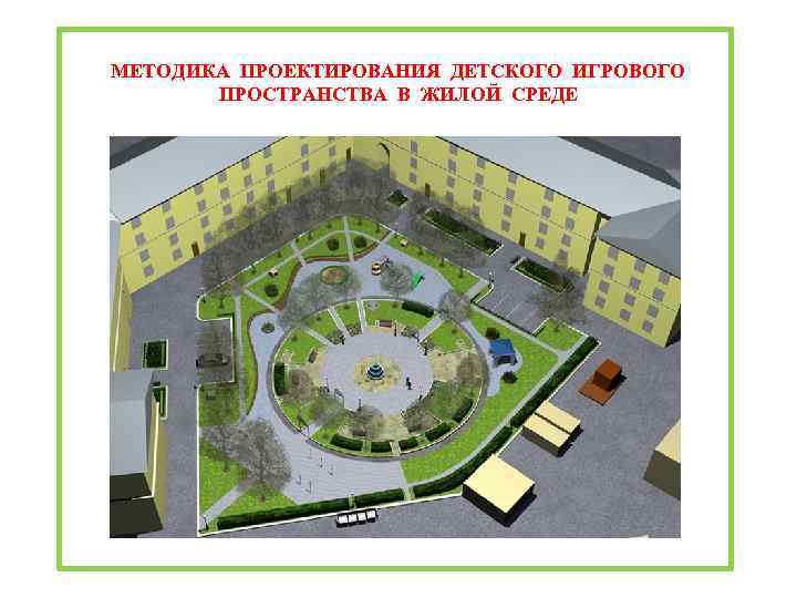 МЕТОДИКА ПРОЕКТИРОВАНИЯ ДЕТСКОГО ИГРОВОГО ПРОСТРАНСТВА В ЖИЛОЙ СРЕДЕ 