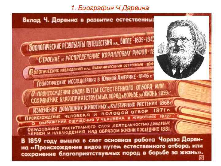 1. Биография Ч. Дарвина 
