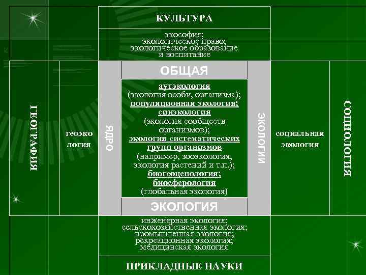     КУЛЬТУРА     экософия;    