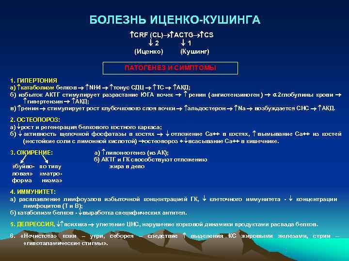     БОЛЕЗНЬ ИЦЕНКО-КУШИНГА       CRF (CL)