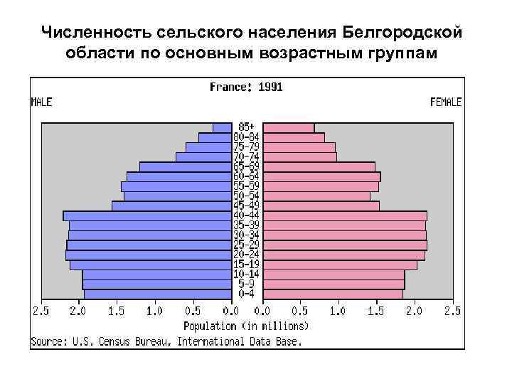 Численность сельского населения Белгородской области по основным возрастным группам Численность сельского населения Белгородской области по основным возрастным группам