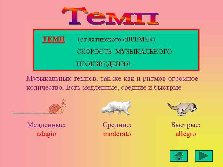 Схема темпа в музыке