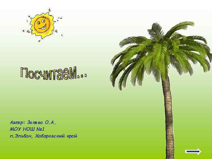 Автор: Зотова О. А. МОУ НОШ № 1 п. Эльбан, Хабаровский край 
