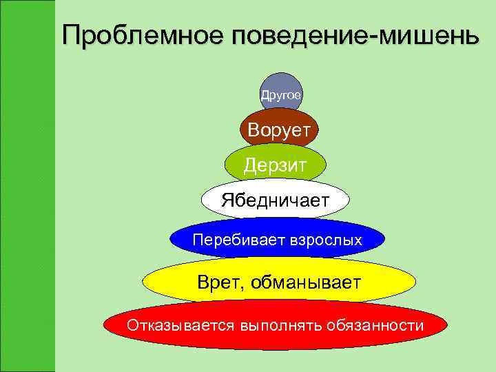 Проблемное поведение-мишень    Другое    Ворует   Дерзит 