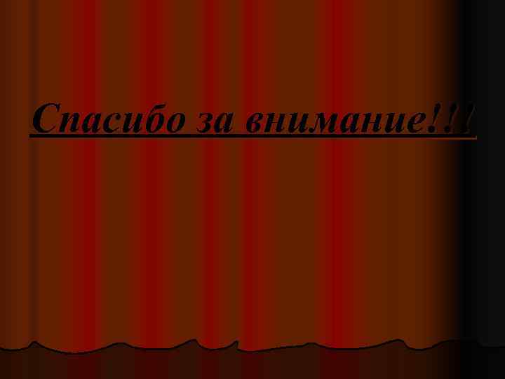 Спасибо за внимание!!! 