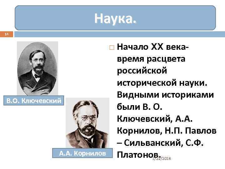     Наука. 14       Начало XX