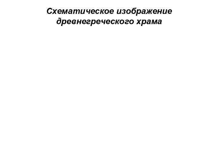 Схематическое изображение  древнегреческого храма 